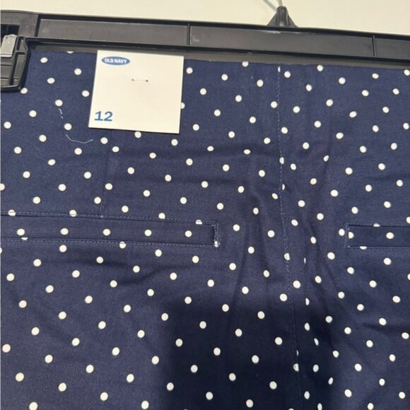 Old Navy Polka Dot Pants - Navy and White - Pull On Ankle Pants - NWT - Size 12 - Picture 4 of 4